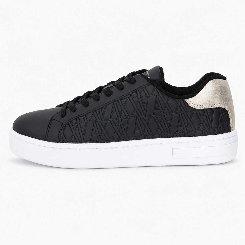 Armani Exchange Black & Pale Gold Ax London Embossed Classic